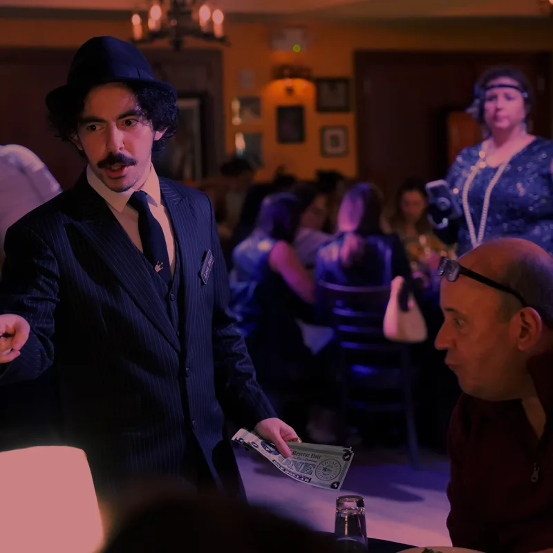 A detective questioning a guest at a Philadelphia show